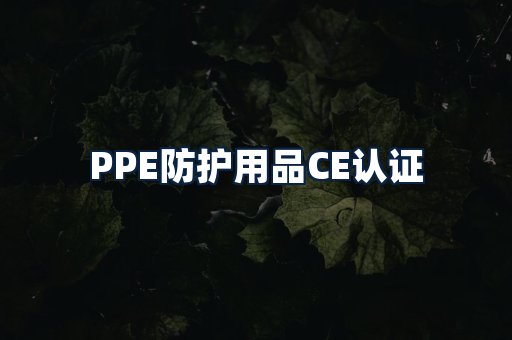 PPE防护用品CE认证